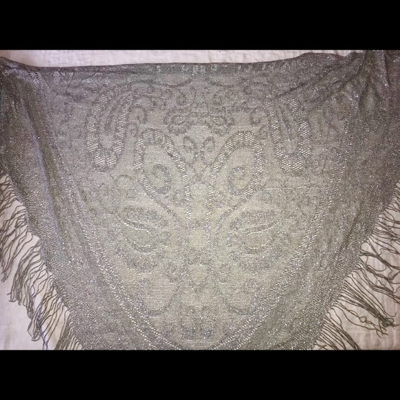silver lace wrap